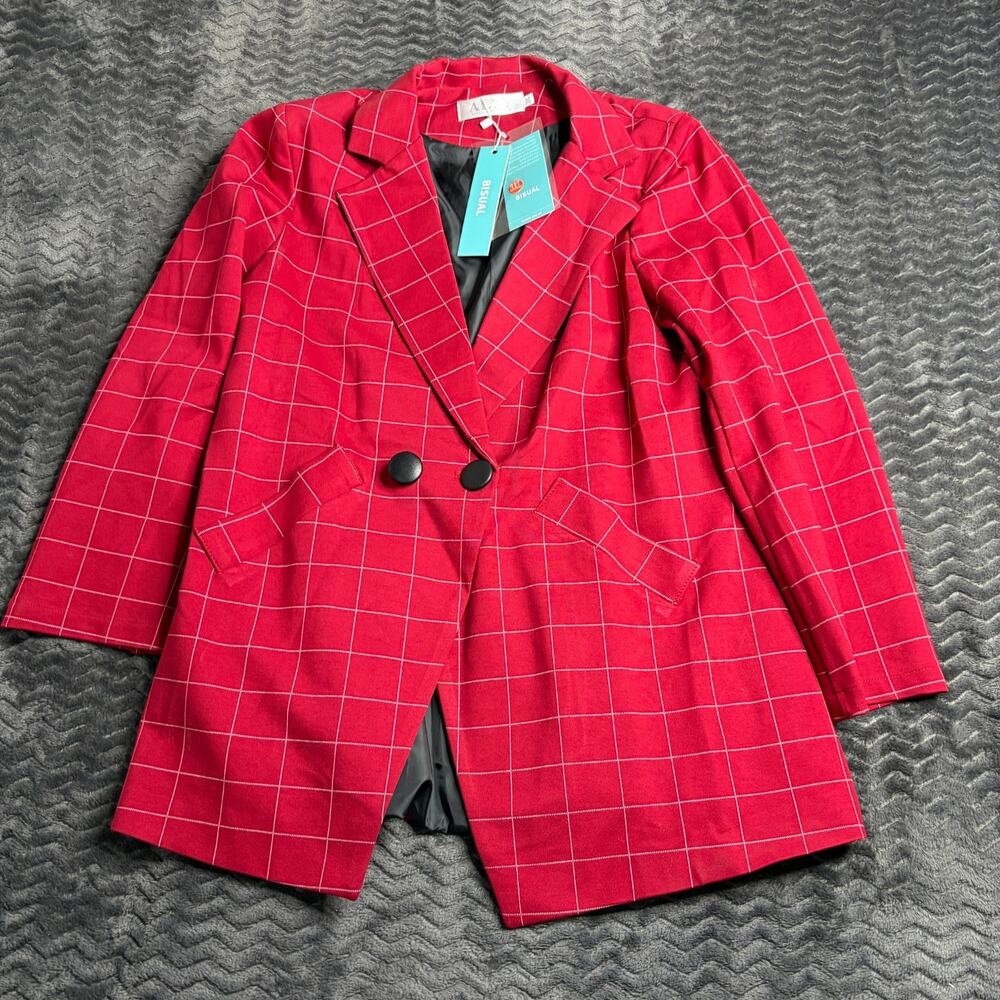Alyy red Blazer Fitted Jacket Women's 3XL NWT